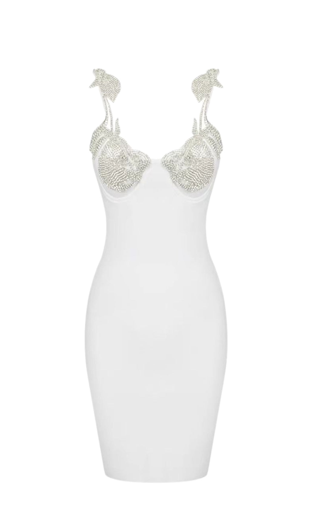 Crystallised Bandage Mini Dress