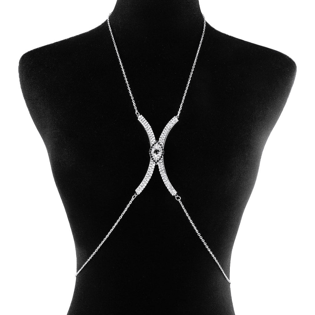 Chest Chain Diamond Chest Chain In Silver – Krzno
