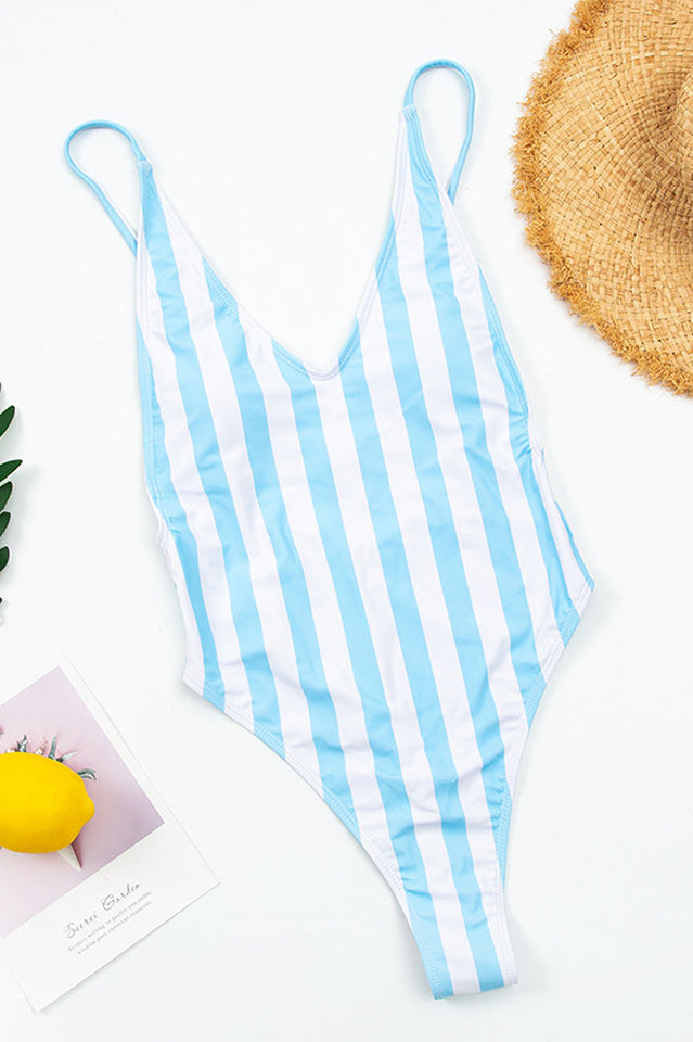 Stripe One Piece Swimsuit