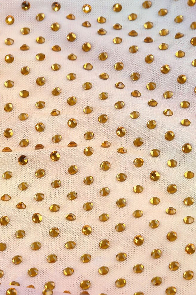 Rhinestone Embellished One Shoulder Dress