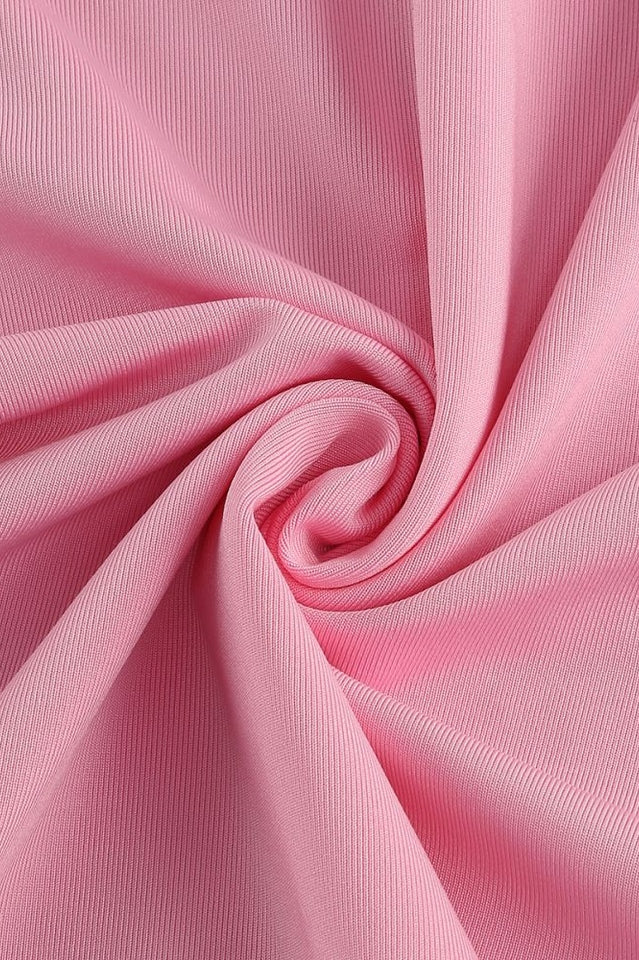 Pink Draped Jersey Midi Dress