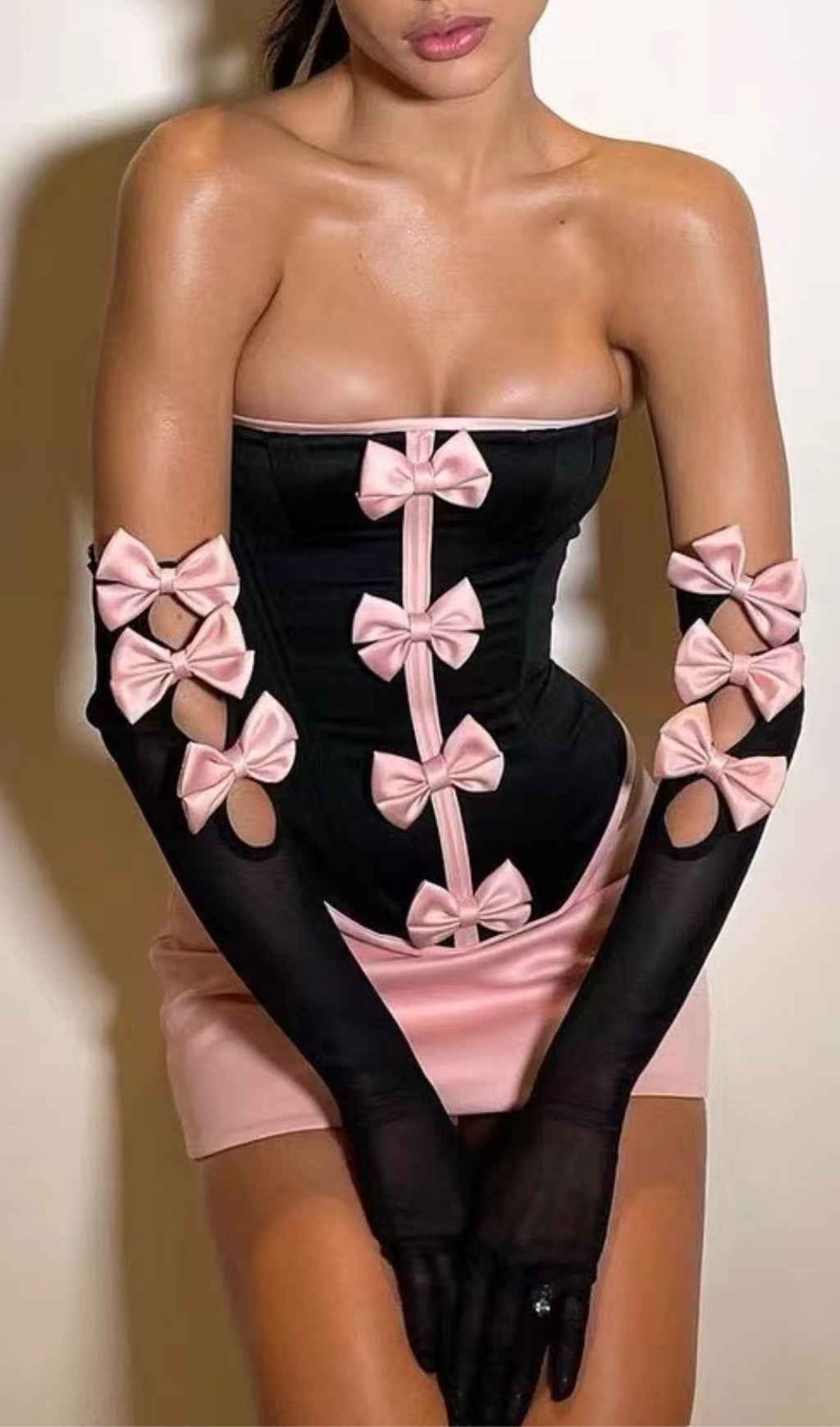 Corset BowKnot Two Piece Set