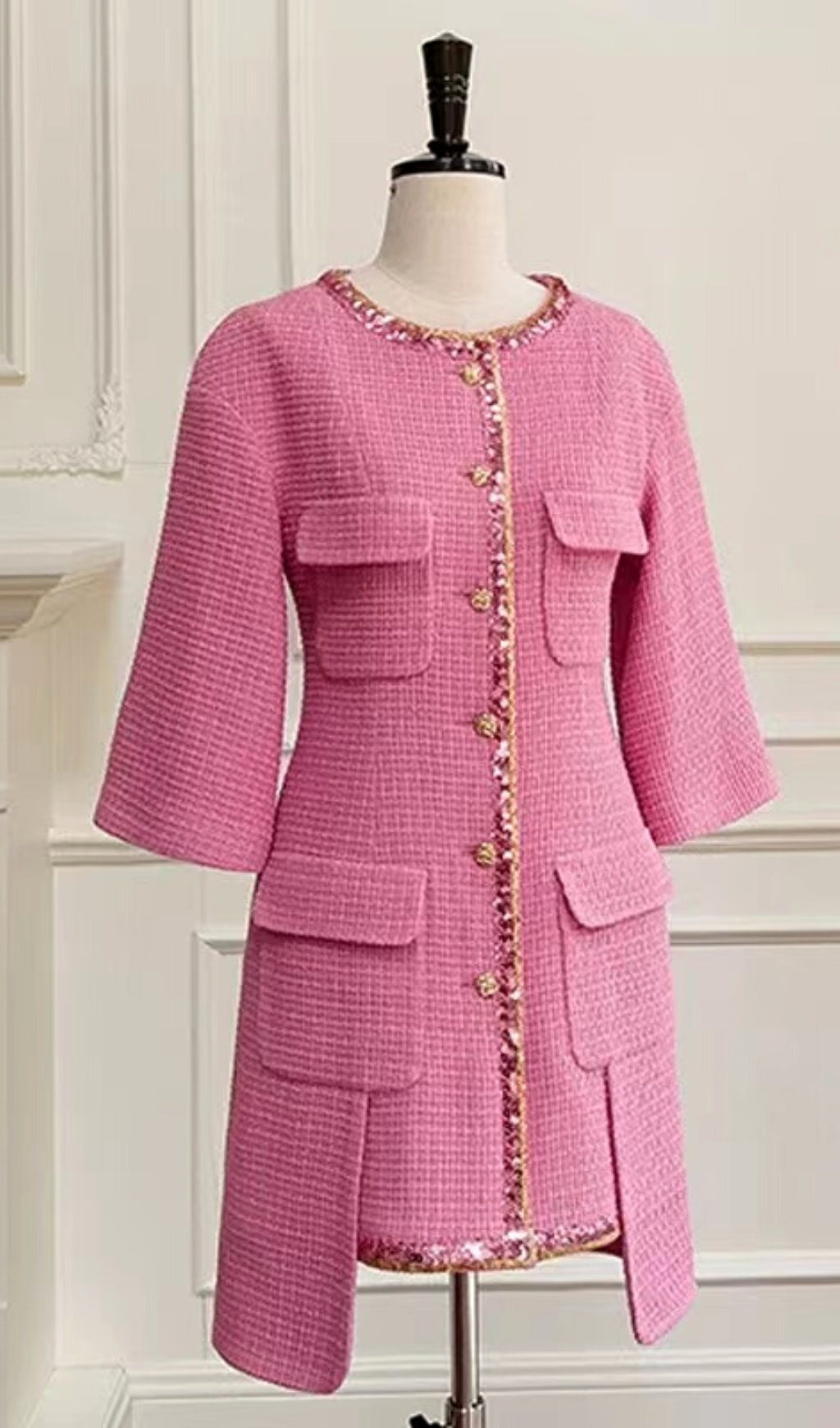 Pink WEAVE COAT