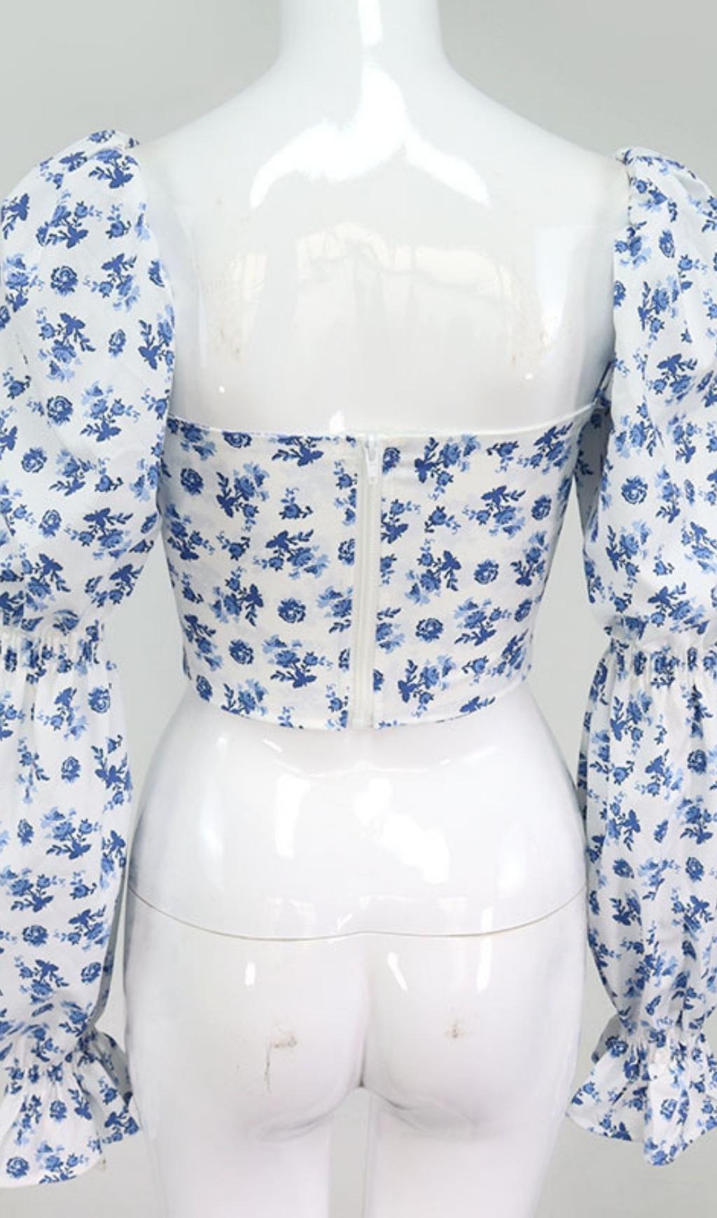 Bubble Sleeve WaistBAnd Top