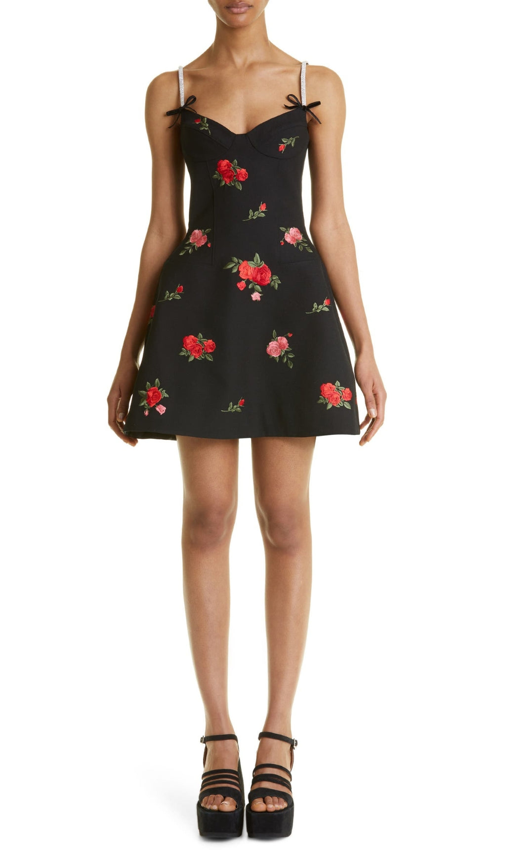 Black Rose Slip Mini Dress