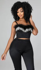 FeaTher Pearl Corset Top