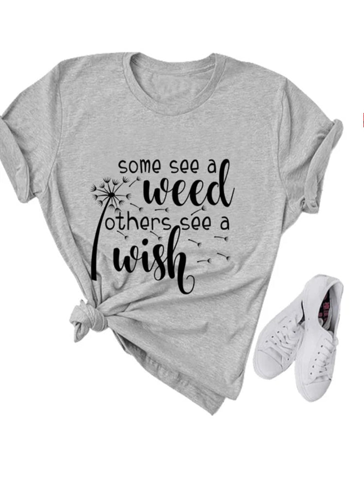 Wish Letter Print T-Shirt