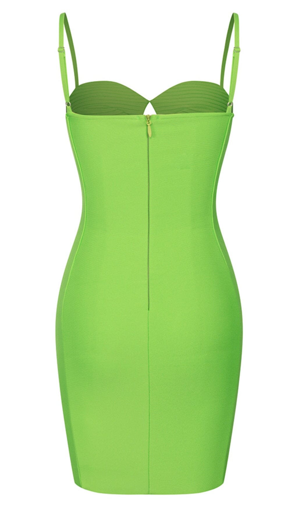 Cut Out Bodycon Mini Dress In LIME