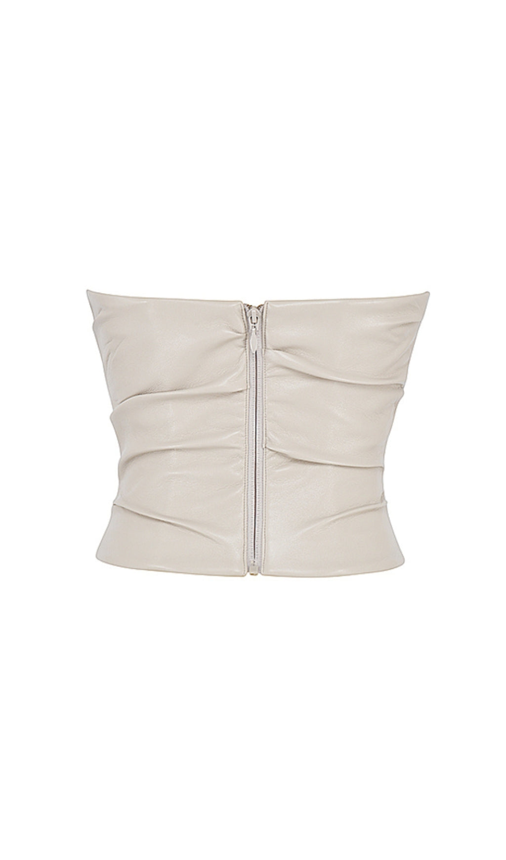 Fog Plunge Vegan LeaTher Corset