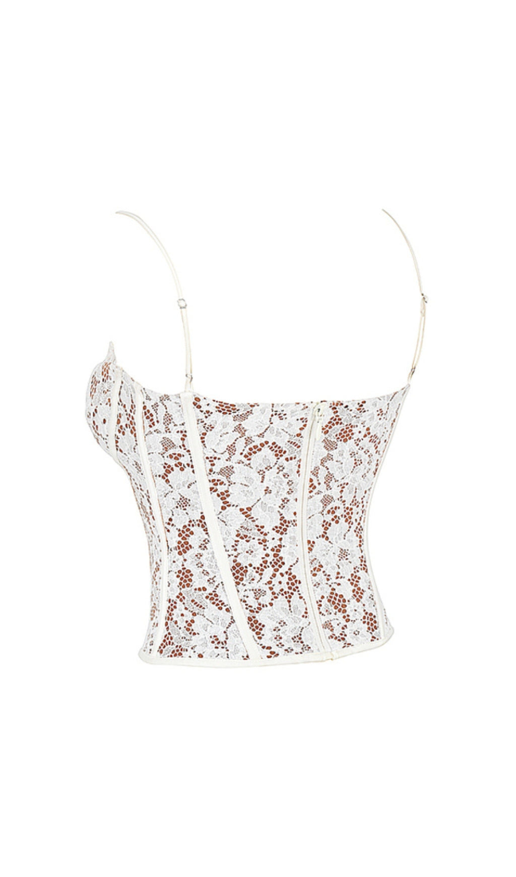 MILA Ivory Lace Underwired Corset Top