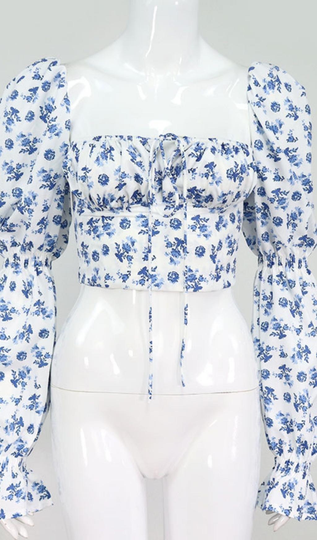 Bubble Sleeve WaistBAnd Top