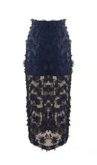 Black Lace Beach Skirt