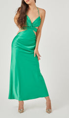 Butterfly Cut Out Maxi Slip Dress