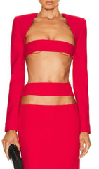 Red Two Pieces Bandage Set