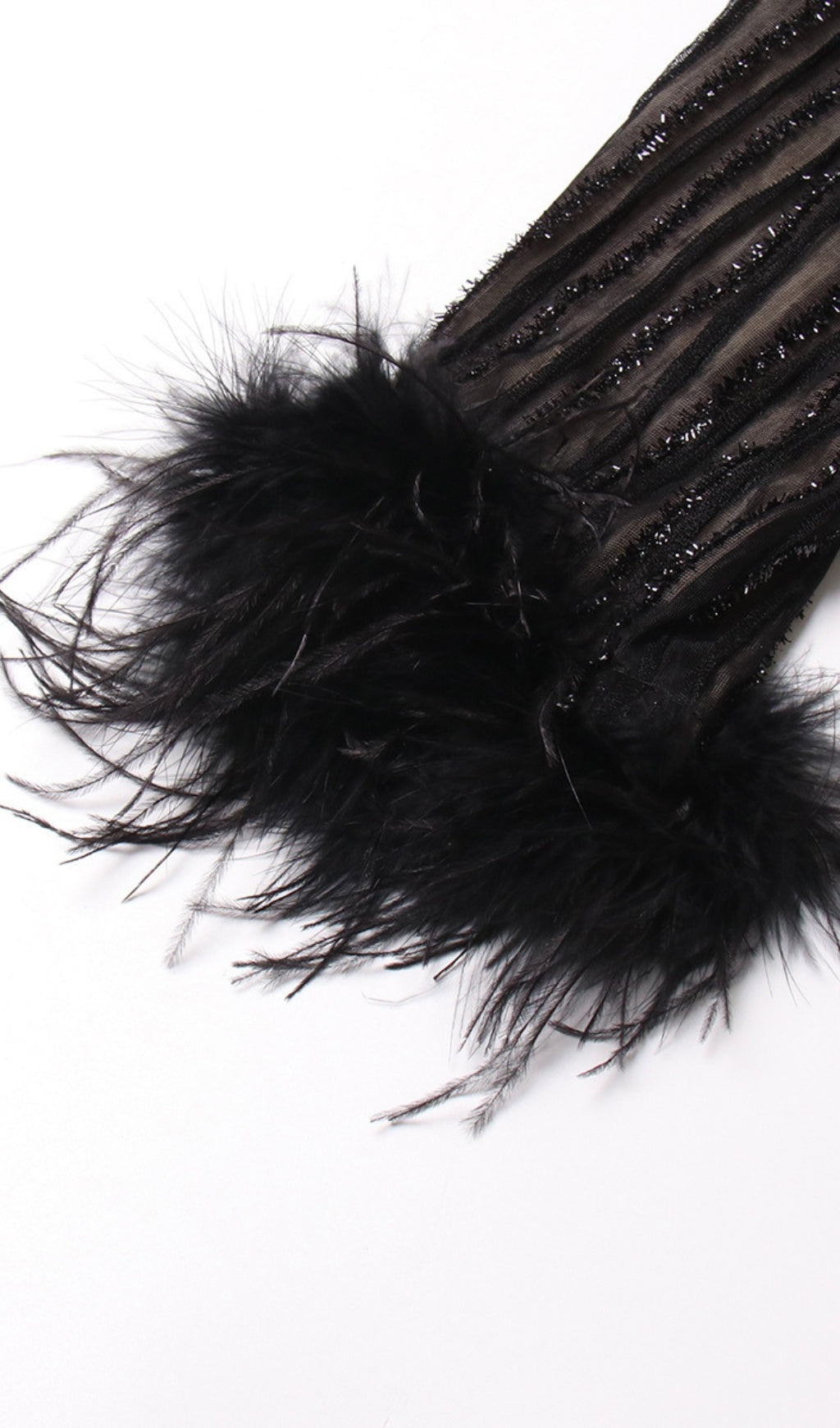 Black FeaTher Two Pieces Suit