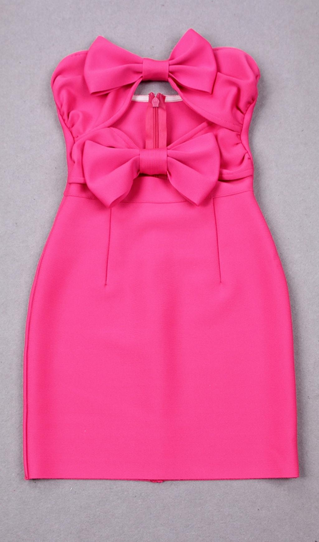 Cut Out Strap Mini Dress In Pink