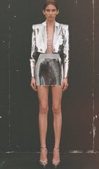 Sequin Short Two Pieces Suit In Sliver