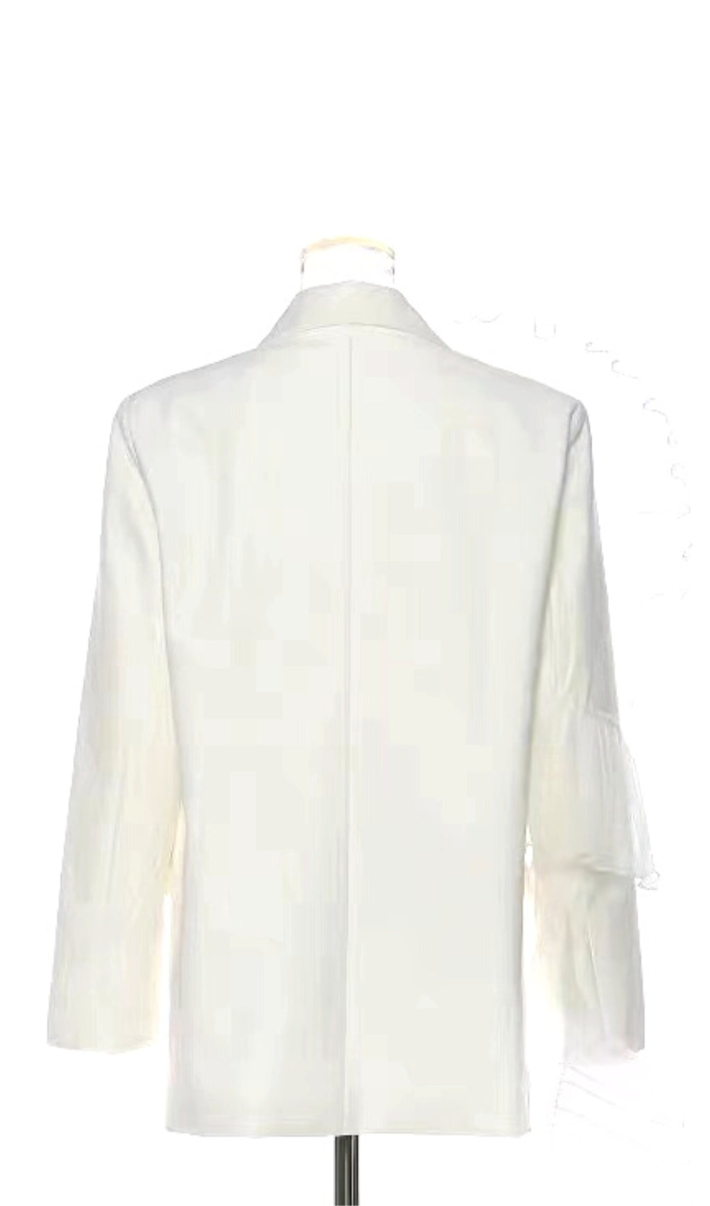 Collard Blazer In White
