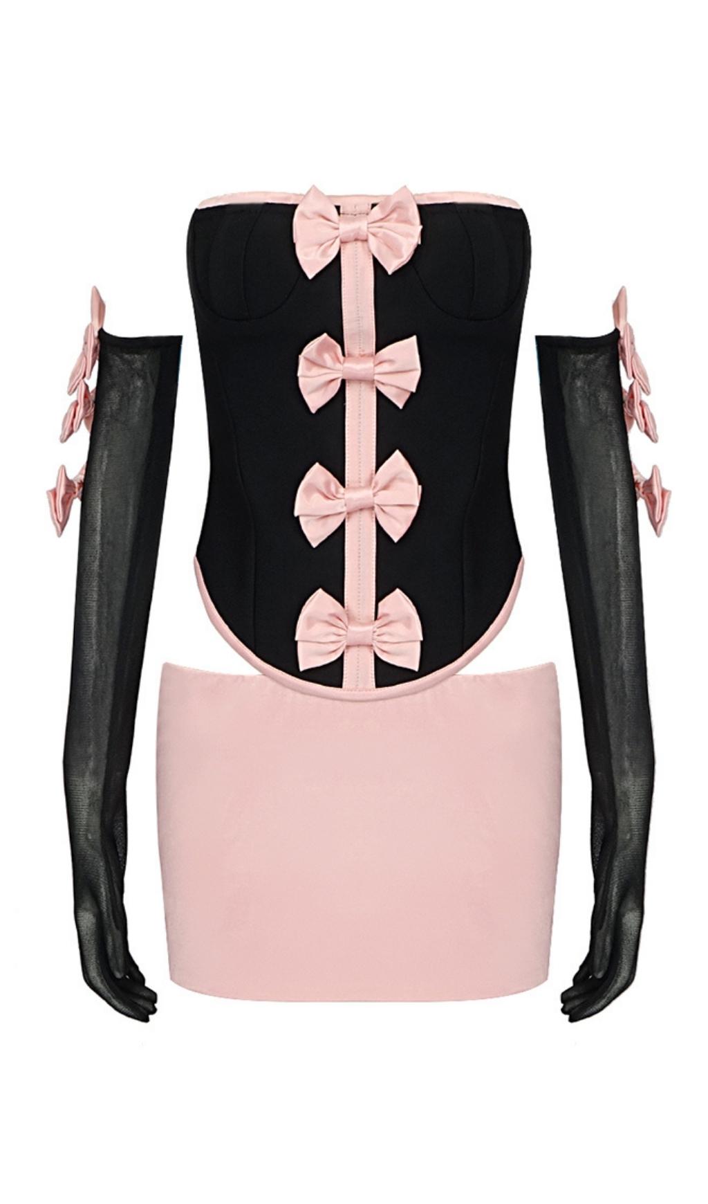 Corset BowKnot Two Piece Set