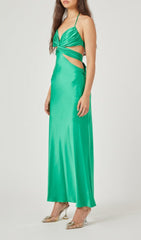 Butterfly Cut Out Maxi Slip Dress
