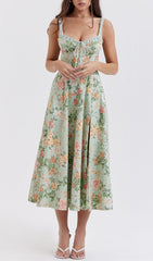 Light JADE Print Bustler Sundress