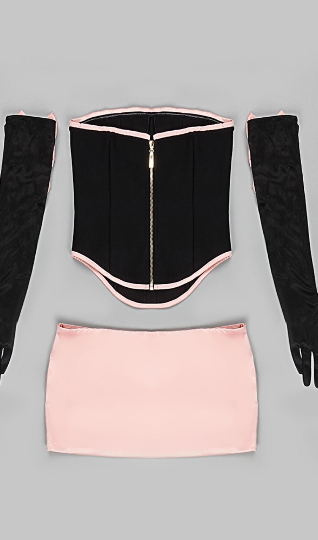 Corset BowKnot Two Piece Set