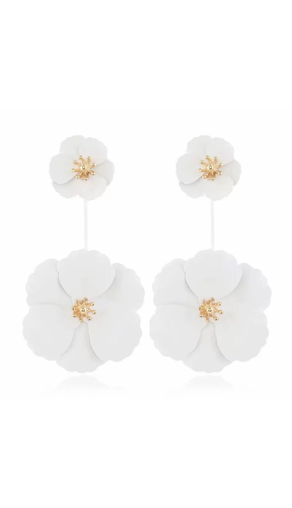 Bohemian Alloy Flower Long Earrings