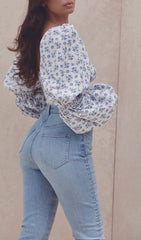 Bubble Sleeve WaistBAnd Top