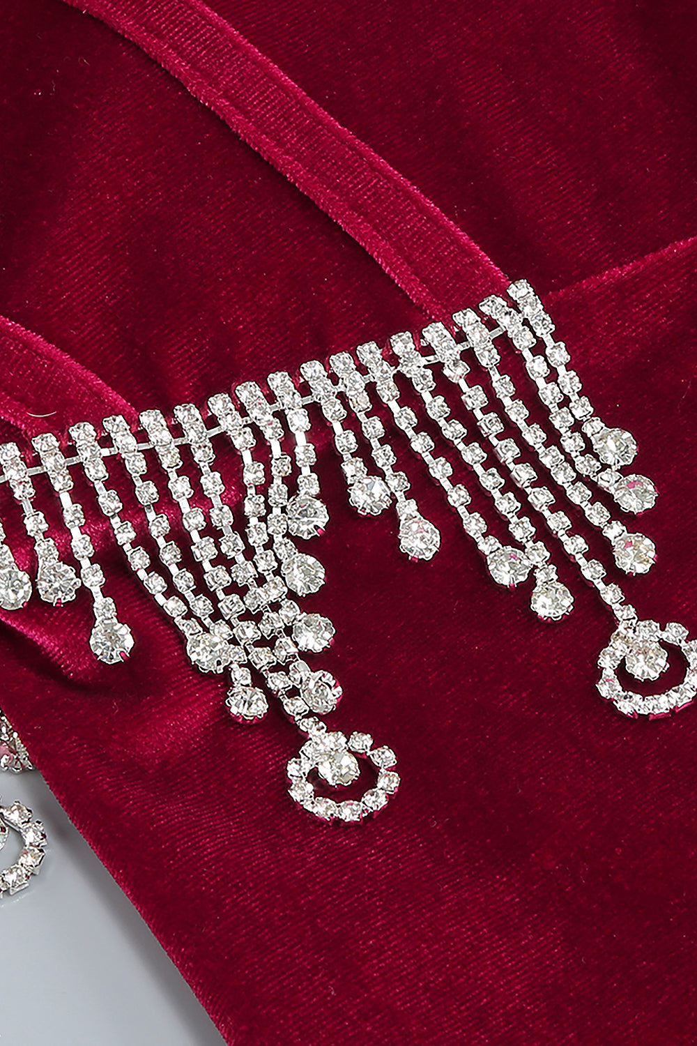 Burgundy Velvet Off Shoulder Side TAIL Slit Maxi Dress