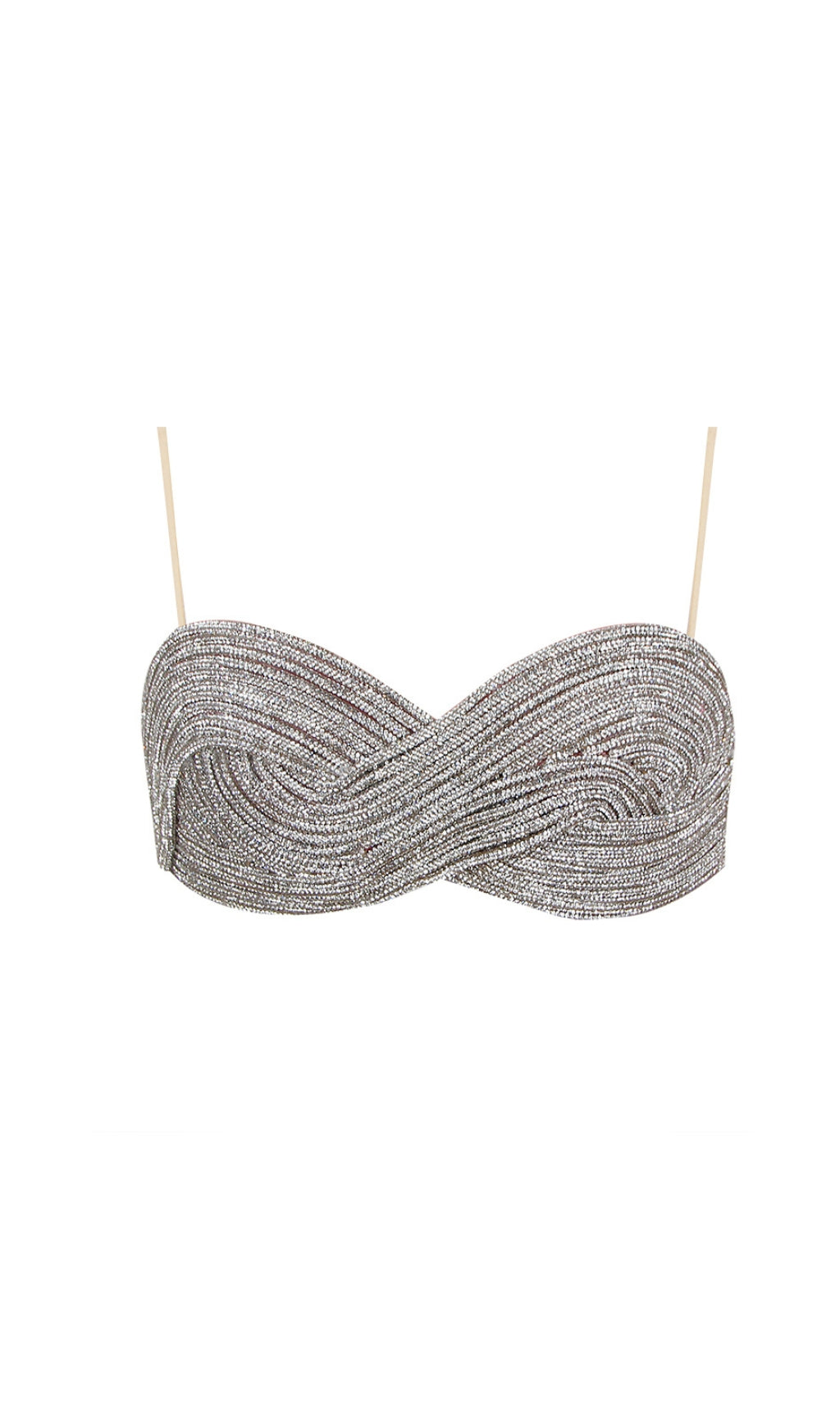 CrystalS Bandeau Top In Silver