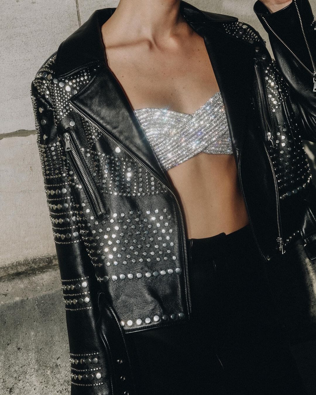 CrystalS Bandeau Top In Silver