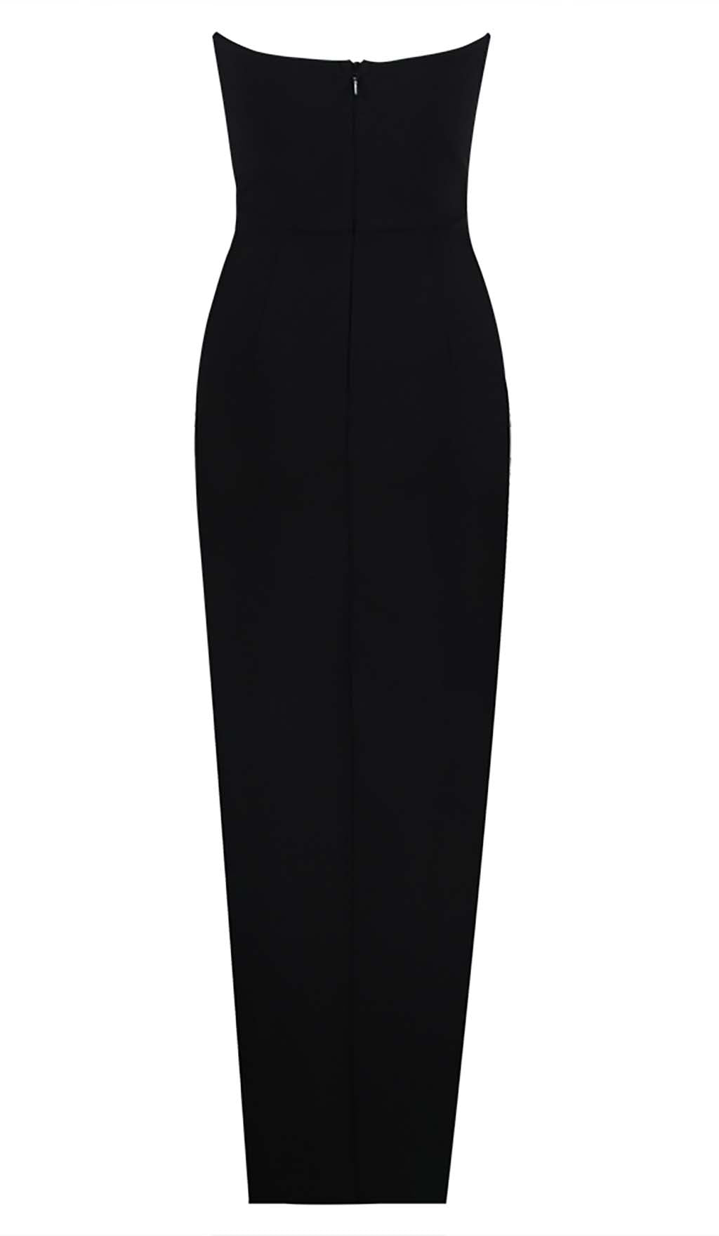 Cut-Out Bodycon Maxi Dress In Black
