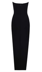 Cut-Out Bodycon Maxi Dress In Black