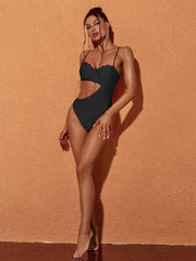 Cutout One Piece Swimsuit In Black