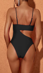 Cutout One Piece Swimsuit In Black