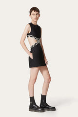 Crystal Embroidered Short Bandage Dress