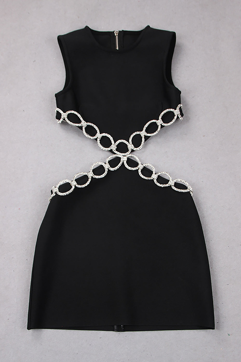 Crystal Embroidered Short Bandage Dress