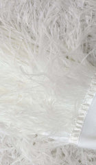 FeaTher Bandage Mini Dress-White