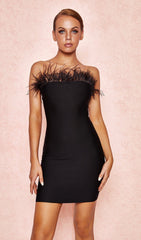 FeaTher Strapless Dress