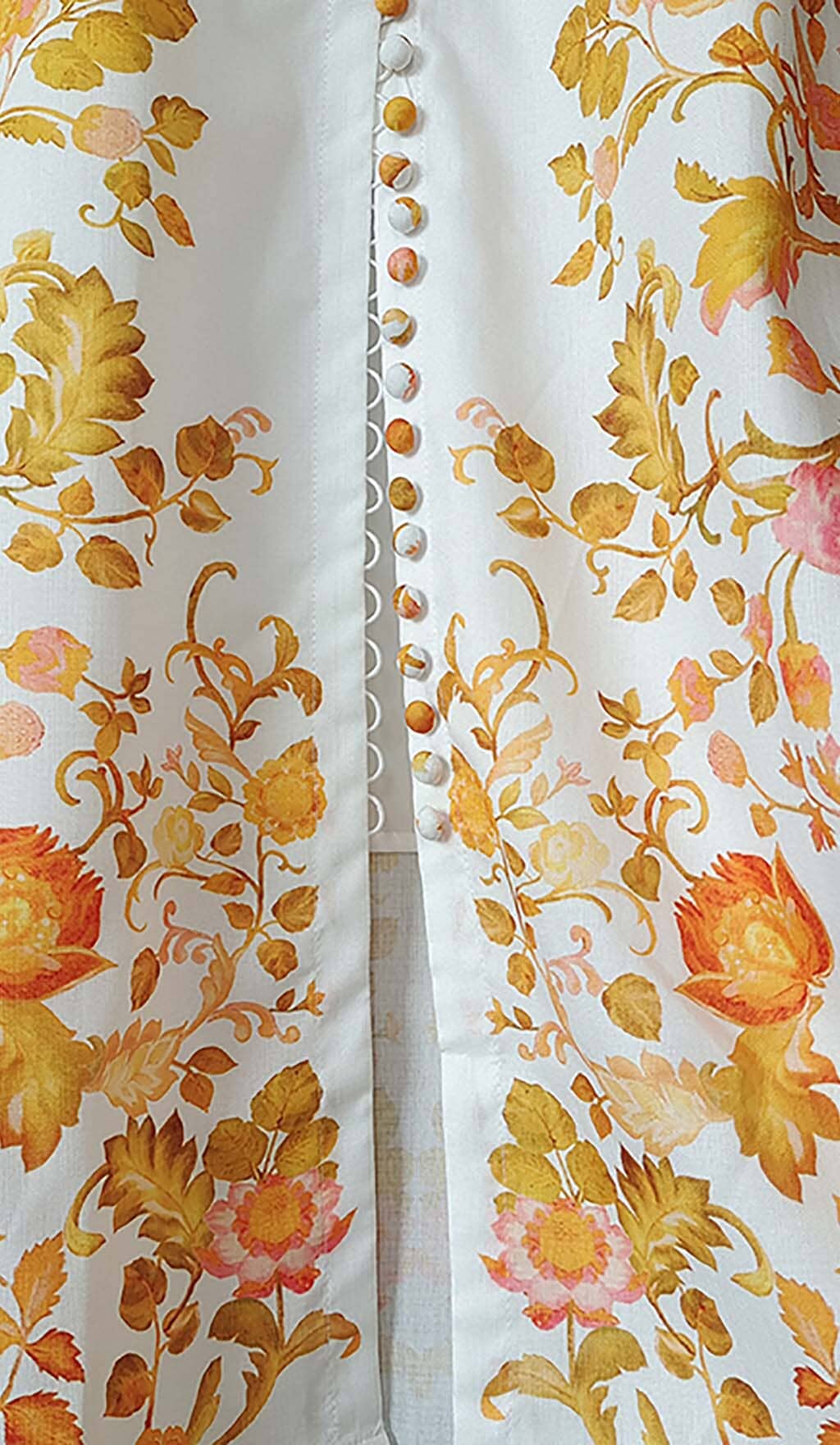 Floral-Print ROPE Belt Midi Dress In Ivory