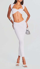 Front Cut-Out Bandage Two-Piece In Ivory