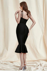 Black Midi Bandage Dress