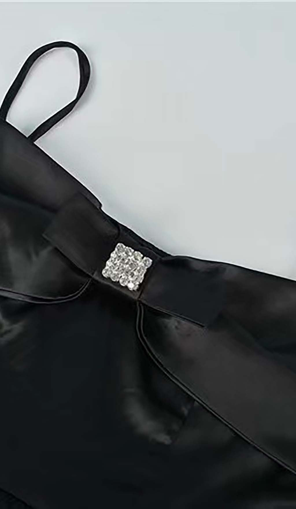LAYERed Bow-EmbelliShed Maxi Dress In Black