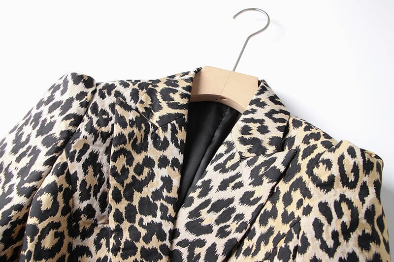 Leopard Breast Jacquard Jacket