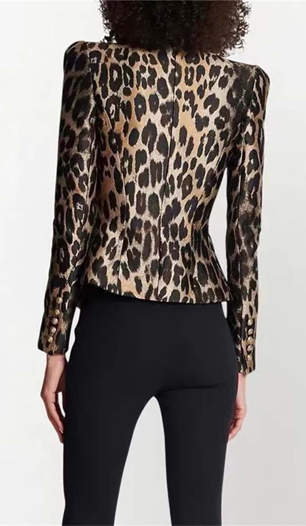 Leopard Breast Jacquard Jacket