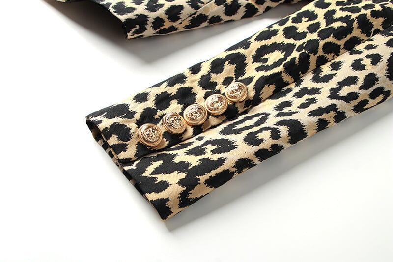 Leopard Breast Jacquard Jacket