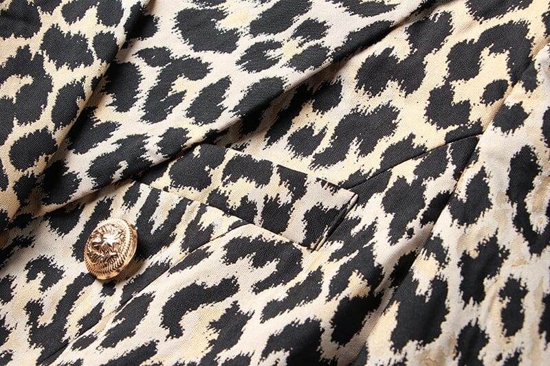 Leopard Breast Jacquard Jacket