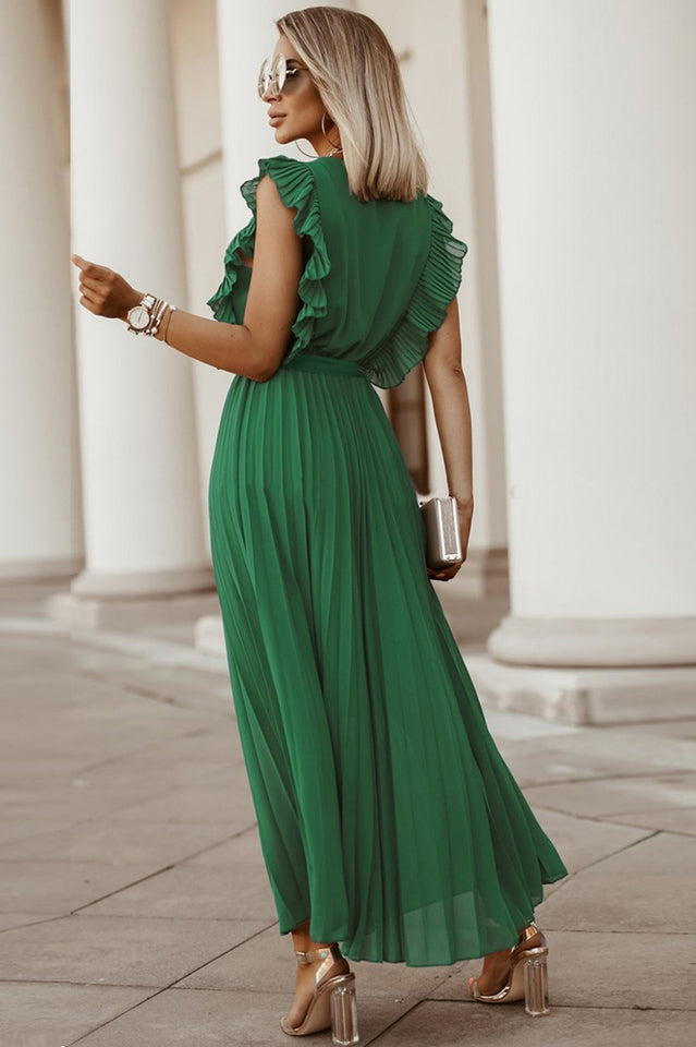 Pleated Maxi Dress