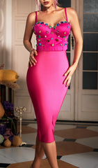 Bandage PENCIL Skirt In Hot Pink