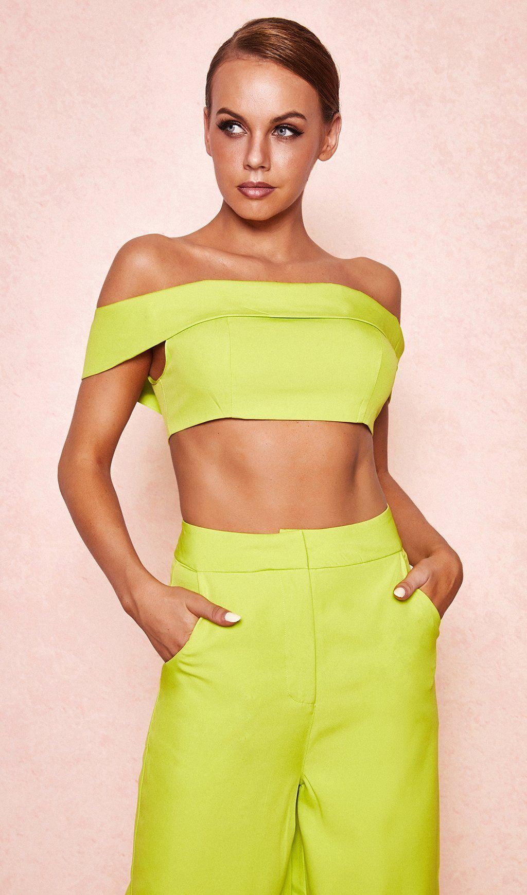 NEON Green Wide Leg Suits